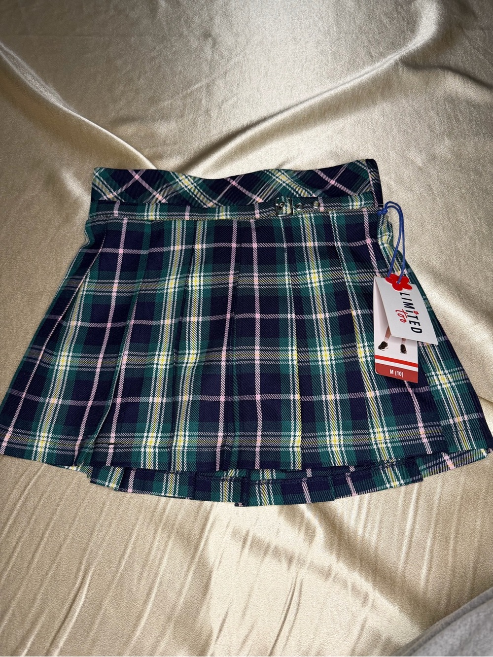 Limited Too Girls Plaid Pleated Skort Size M (10) NWT